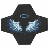 Blue Glowing Angel Wings on black background (Plat)