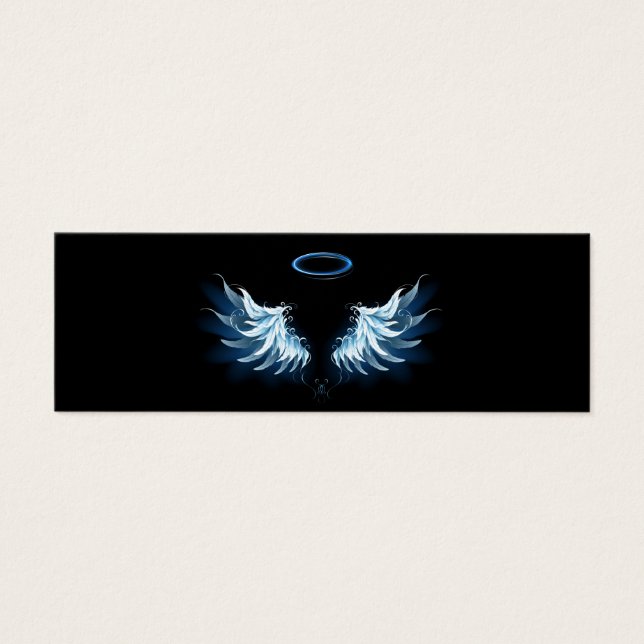 Blue Glowing Angel Wings on black background (Devant)