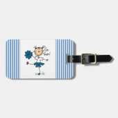 Blue Go Team Cheerleader T-shirts en cadeautjes Bagagelabel (Voorkant horizontaal)