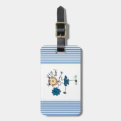 Blue Go Team Cheerleader T-shirts en cadeautjes Bagagelabel (Voorkant verticaal)