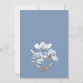 Blue Gold 3D Flowers  Kaart (Achterkant)