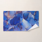 Blue Gold Abstract Bad Handdoek (Handdoek)