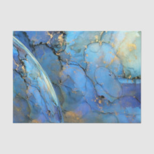 blue gold abstracte scifi orbb tissuepapier