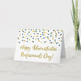 Blue Gold Administratieve Professionals Day Kaart