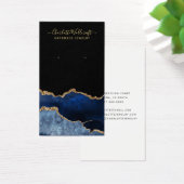 Blue Gold Agate Script Earring Display Kaart (Bureau)