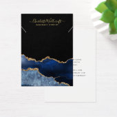 Blue Gold Agate Script Ketting Bracelet Visitekaartje (Bureau)