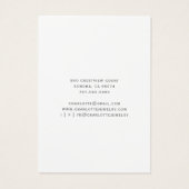 Blue Gold Agate Script Ketting Bracelet Visitekaartje (Achterkant)