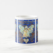 Blue Gold Angel Cancer ne peut pas poème café Mug (Centre)