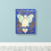 Blue Gold Angel wat kanker niet kan doen Canvas Afdruk (Insitu (Houten vloer))