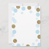 Blue Gold Baby shower invitation Confetti Baby Boy (Dos)