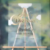 Blue Gold Baby van ons Dreams Baby shower Welkom Acryl Bord (Neutraal)