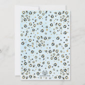 Blue Gold Boho Safari Animals Wild Op een dag Kaart (Achterkant)