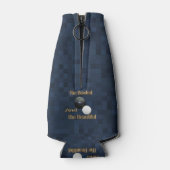 Blue Gold Bowled Beauful Lawn Bowls-design Flesjeskoeler (Achterkant)