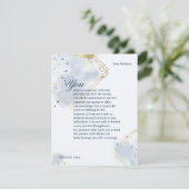 Blue & Gold Breakup Kaart (Staand voorkant)