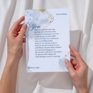 Blue & Gold Breakup Kaart