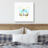 Blue Gold Butterfly inspirerend prijsopgave Canvas Afdruk (Insitu (Slaapkamer))