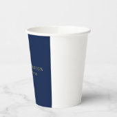 Blue Gold Colors Professional Classical Plain Papieren Bekers (Links)