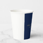 Blue Gold Colors Professional Classical Plain Papieren Bekers (Rechts)