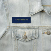 Blue Gold Colors Professional Trendy Modern Plain Naamplaatje (In situ)