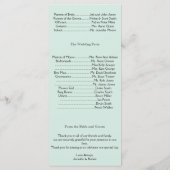 Blue Gold Cream Lijst bruiloft programma (Achterkant)