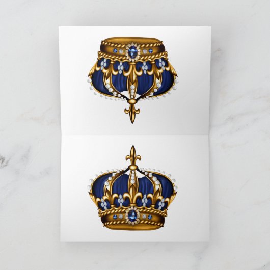 Blue Gold Crown Note Kaart (Binnen)