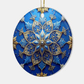 Blue Gold Decorative Holiday Ornament (Links)