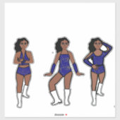 Blue Gold Dots #1 Sticker (Vel)