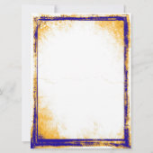 Blue & Gold Elegance Uitnodiging (Achterkant)