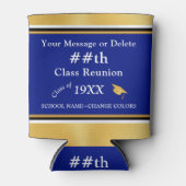 Blue, Gold en White, Class Reunion Gift Ideas, Blikjeskoeler (Voorkant)