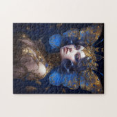 Blue Gold Fairy Fantasy Art Legpuzzel (Horizontaal)