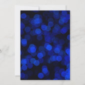 Blue Gold Faux Glitter Lights 16 september Kaart (Achterkant)