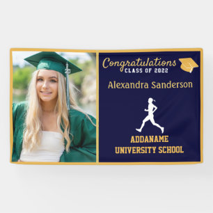 Blue Gold-felicitatieserver Afstuderen banner