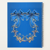 Blue Gold Flower Holiday Planner (Achterkant)