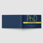 Blue Gold Foil PhD-Afstuderen Gastenboek (Volledig)
