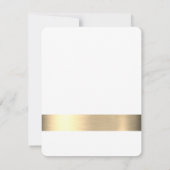 Blue Gold Foil Rustique Faux Faire-part de mariage (Dos)