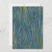 Blue Gold Glam Baby shower Safari Invitation (Dos)