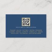 Blue Gold Handyman Repair & Maintenance QR Code Visitekaartje (Achterkant)
