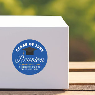 Blue Gold High School Reunion - Gepersonaliseerde  Ronde Sticker
