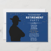 Blue Gold Highway Patrol Retirement Party Invita Kaart (Voorkant)