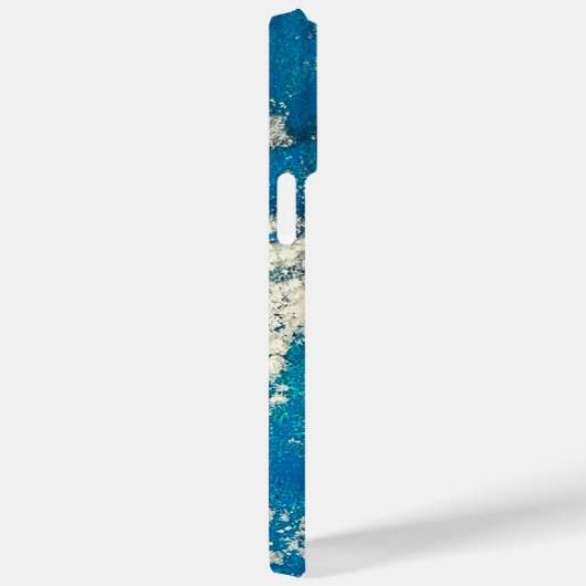 Blue Gold iPhone 14 Pro Max Coque (Verso / Droite)