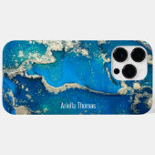 Blue Gold iPhone 14 Pro Max Hoesje (Achterkant (horizontaal))