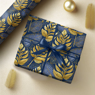 Blue Gold Kerstpatroon#29 ID1009 Cadeaupapier