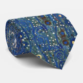 Blue Gold Klimt Patterned Stropdas (Opgerold)