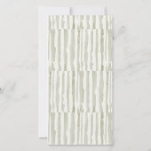 Blue Gold Leafy Botanical Floral Wedding Menu Card (Achterkant)