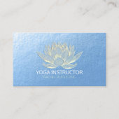 Blue Gold Lotus Yoga Meditation Reiki Instructor Visitekaartje (Voorkant)