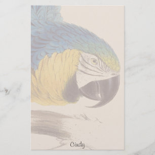 Blue Gold Macaw Parrot Wildlife Stationery Briefpapier