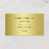 Blue Gold Marble Agate Visitekaartje (Achterkant)