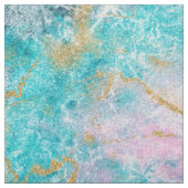 Blue Gold Marble Artwork Stof (Swatch)