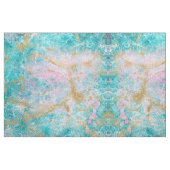 Blue Gold Marble Artwork Stof (Fat Quarter)