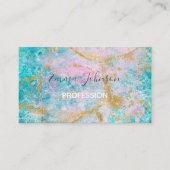 Blue Gold Marble Artwork  Visitekaartje (Voorkant)